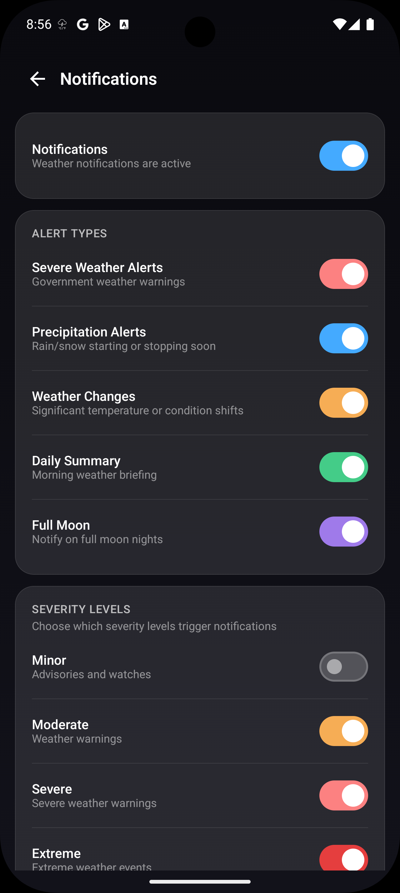 Android pressure trends