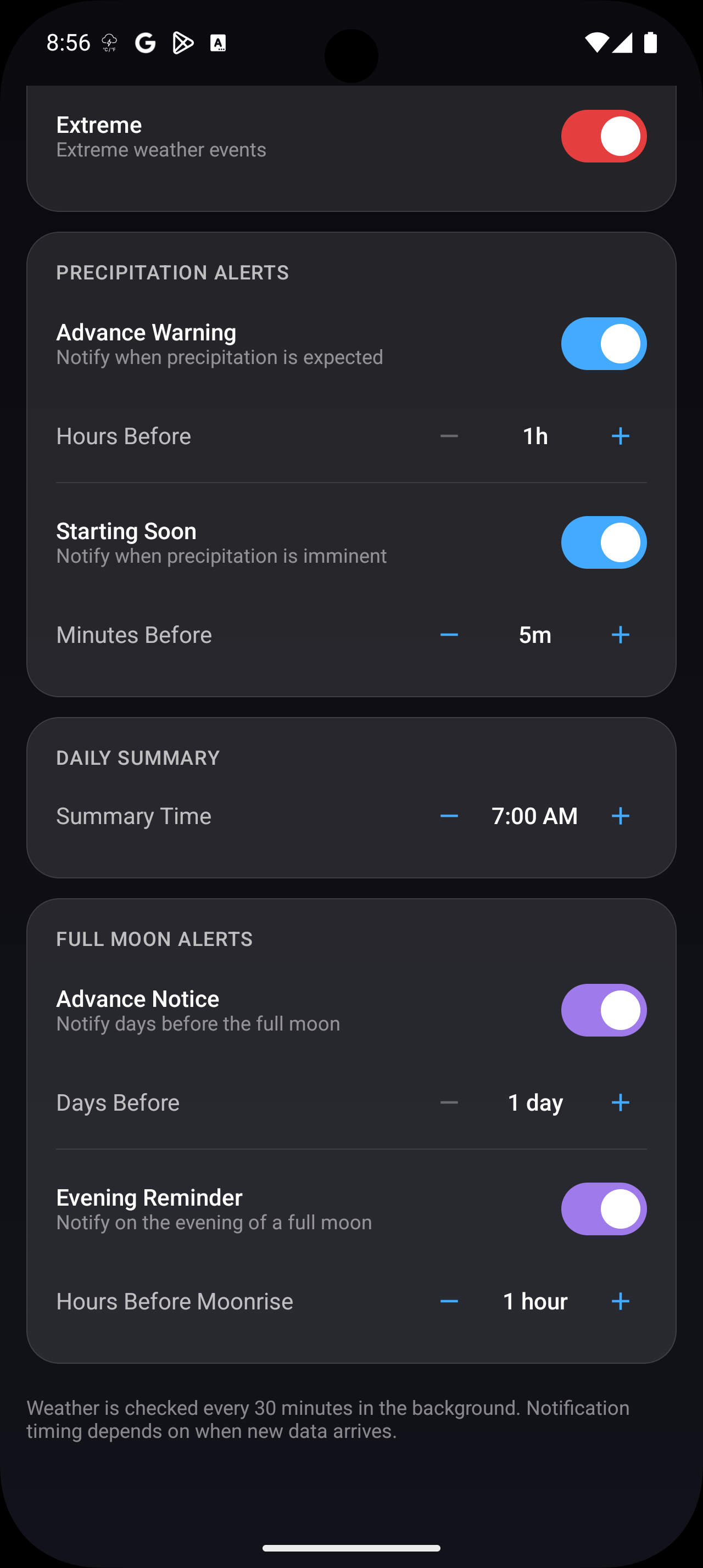 Android comfort index
