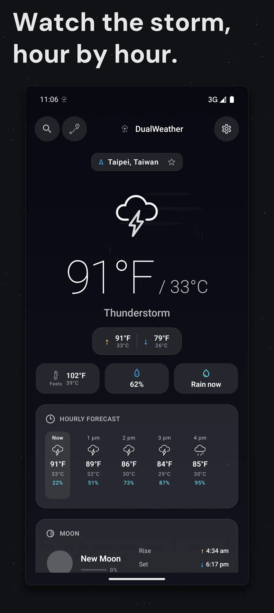 DualWeather on Android: Hero storm taipei