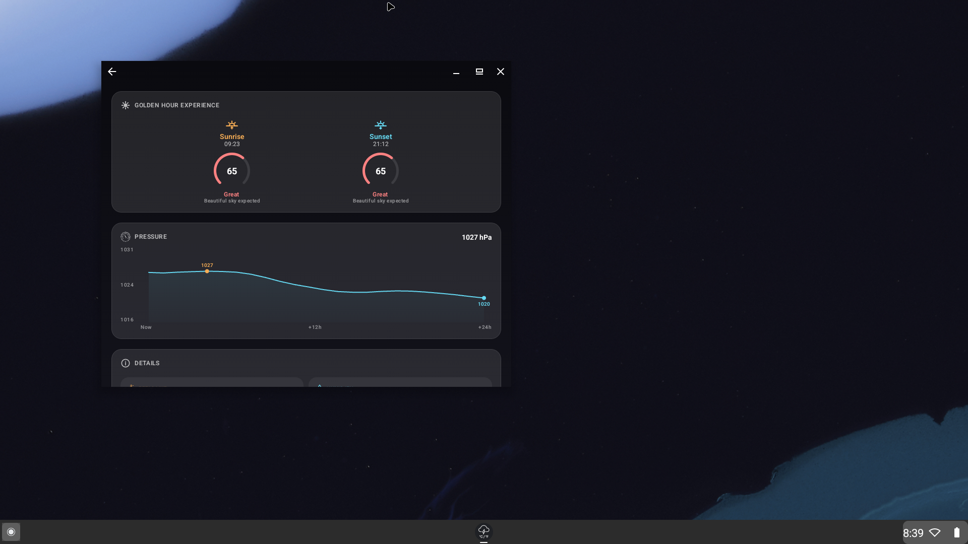 Android desktop day detail