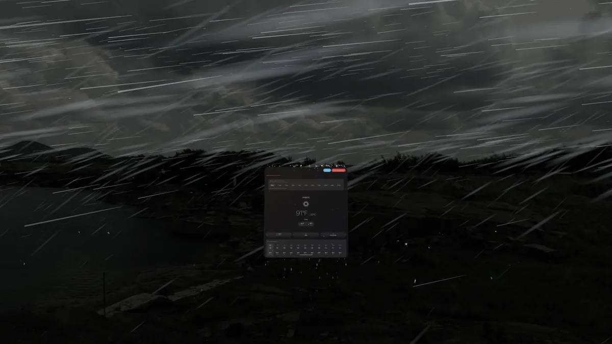 DualWeather immersive environment on Apple Vision Pro: Hurricane