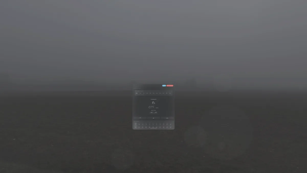 DualWeather immersive environment on Apple Vision Pro: Fog