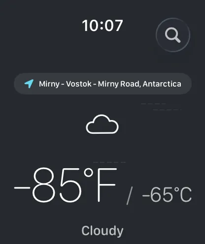 DualWeather on Apple Watch: Hero extreme cold