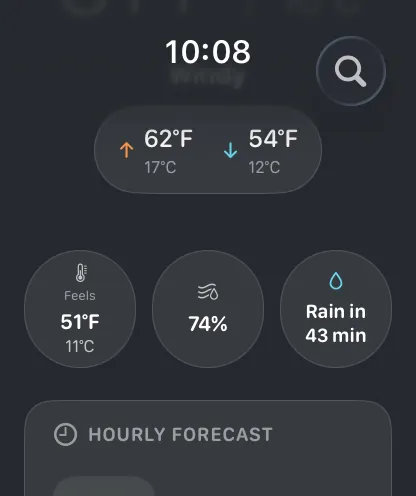DualWeather on Apple Watch: Quick stats next rain