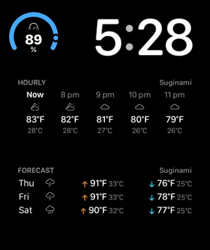 DualWeather on Apple Watch: Face modular duo complications