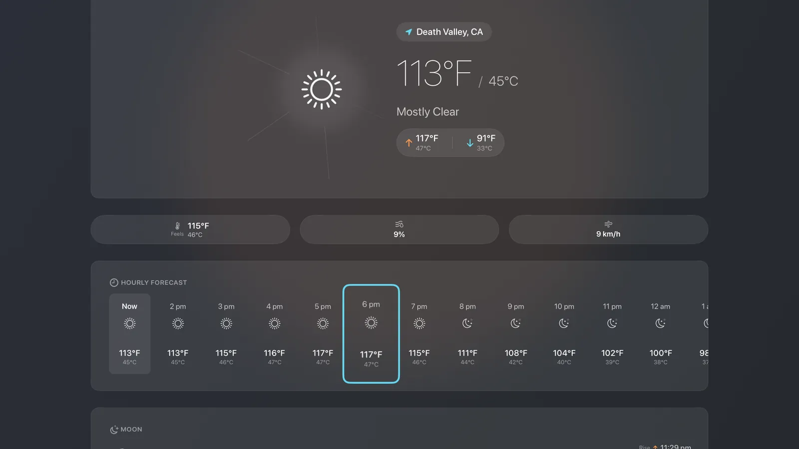 DualWeather on Apple TV: Hero extreme heat