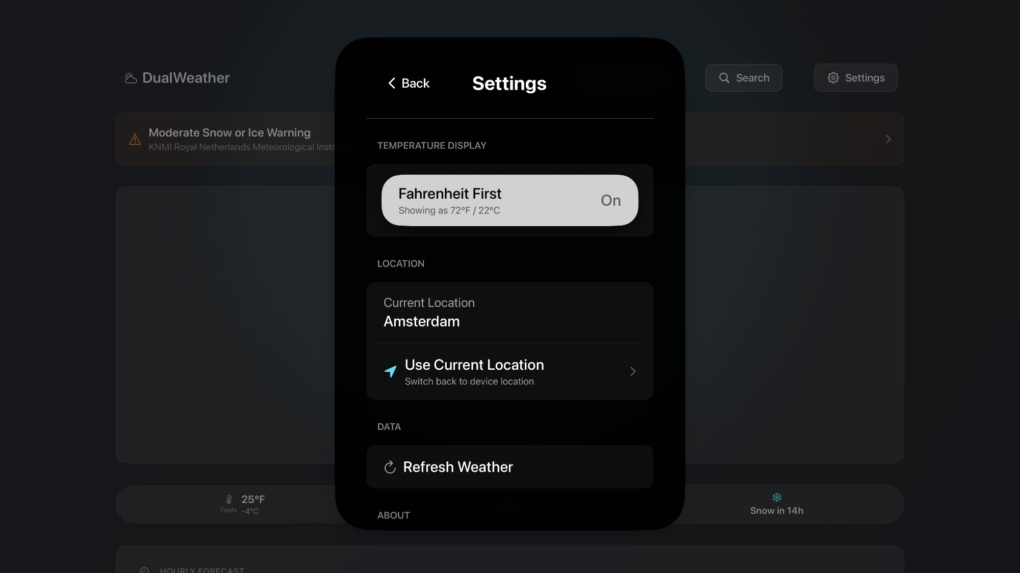 Settings on Apple TV