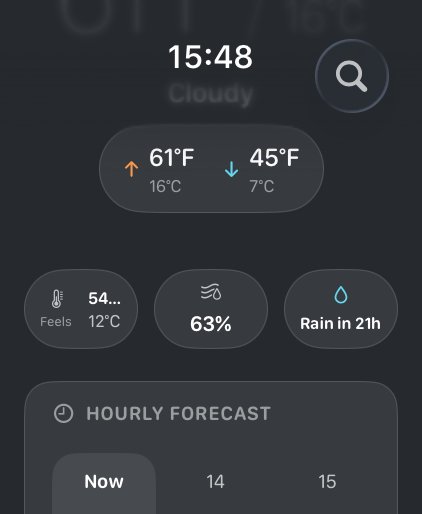 Watch high/low and conditions